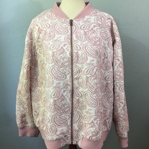 Victoria Beckham Pink Paisley Bomber